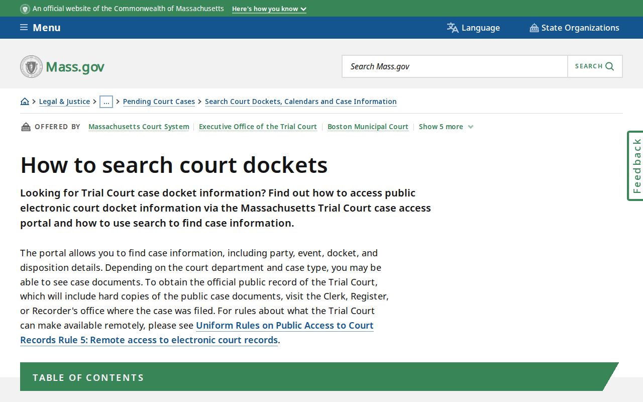 Salem residents directory court docket search instructions